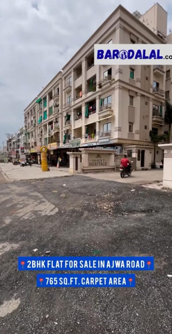 2Bhk flat for sale in vadodara ajwa road near kamlanagar lake