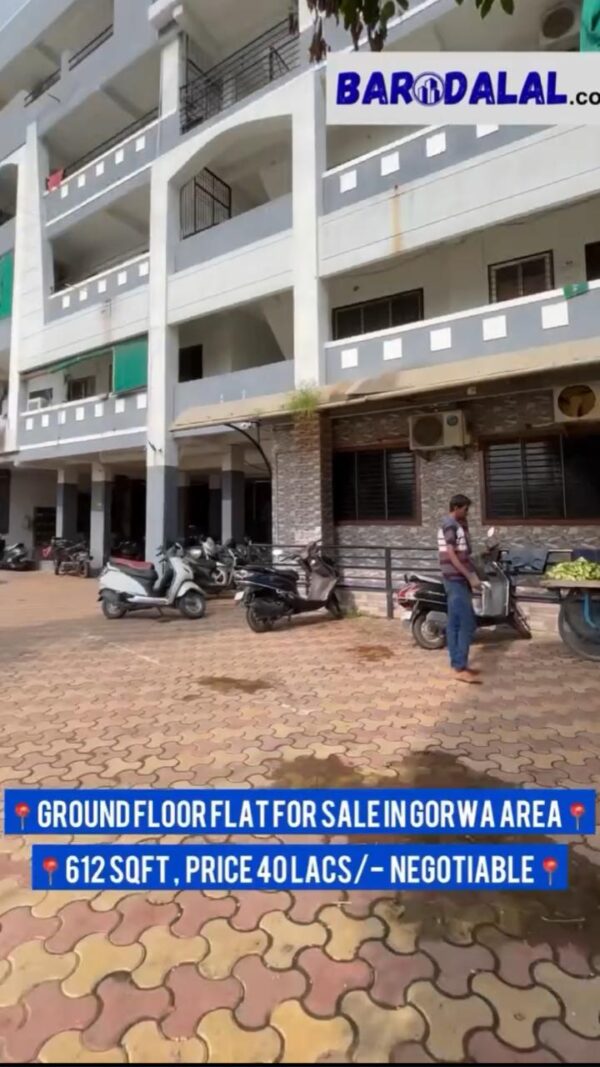 Ground floor flat for sale in vadodara near gorwa lake