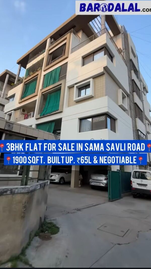 3bhk flat for sale in vadodara savli roadbesides lotus aura