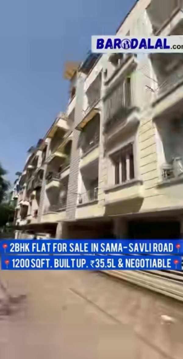 2bhk flat for sale in vadodara sama savli road saakar annexe 2