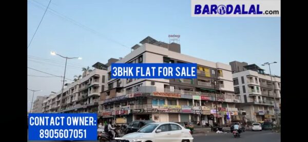 3Bhk flat for sale in vadodara karelibaug near sayaji township