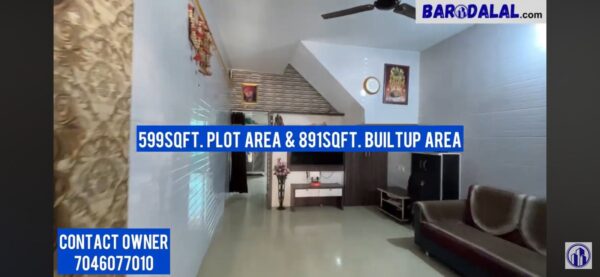2Bhk row duplex for sale on waghodia ring road palm green society