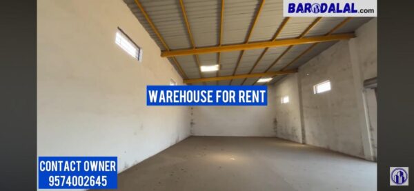 Warehouse for rent in vadodara ranoli opposite l&t company