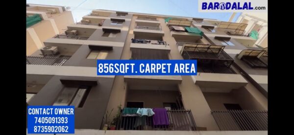 Semi furnished 2bhk flat for sale in vadodara, waghodia road raj ratna platina