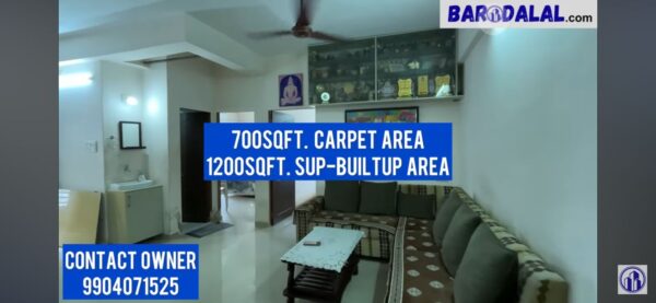Full furnished 2bhk flat for sale in vadodara khodiyar nagar char rasta siddharth heights 2