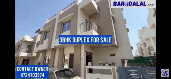 Semi furnished 3bhk duplex for sale in vadodara