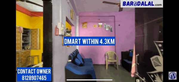 Semi furnished 1bhk flat for sale in vadodara raopura chaitanya apartment