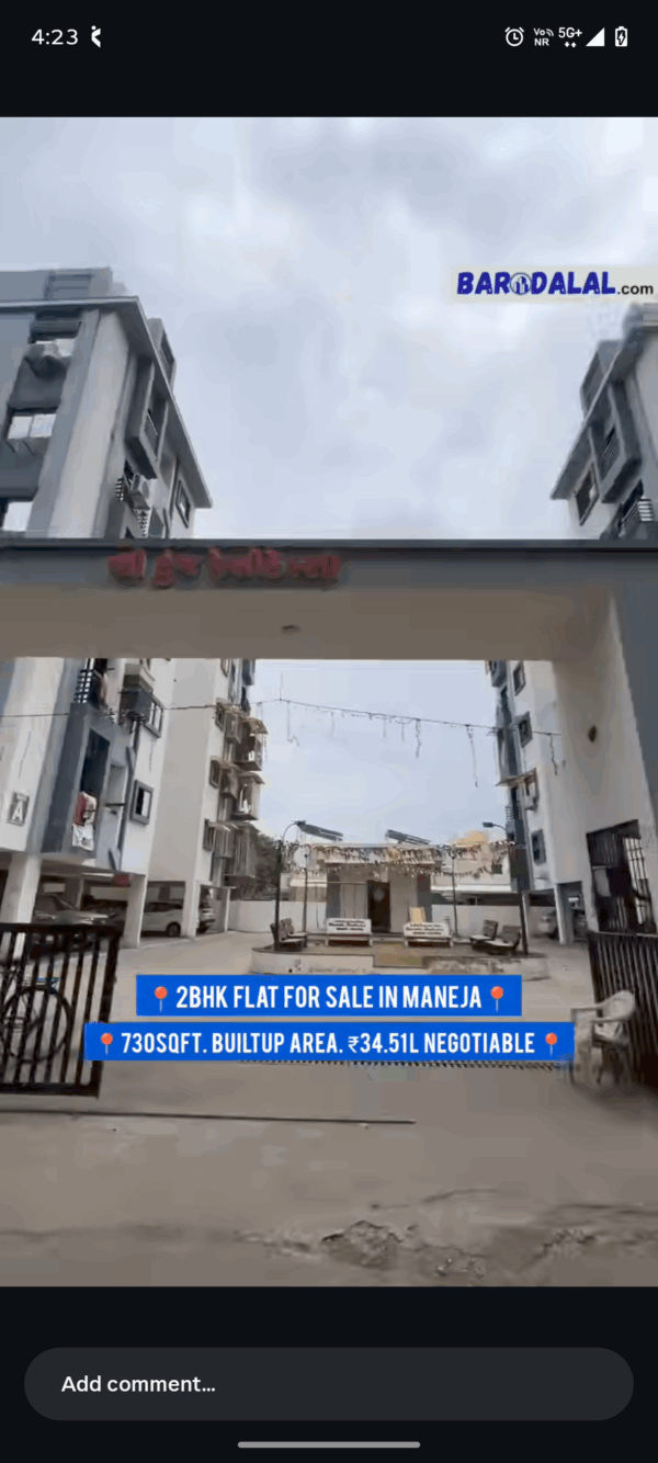 2bhk Flat For Sale In Vadodara Shree Kunj Residency Maneja