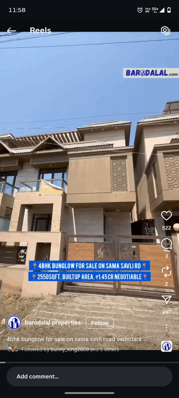 4bhk Bungalow For Sale In Vadodara Sama Savli Road Earth Erise Bungalow