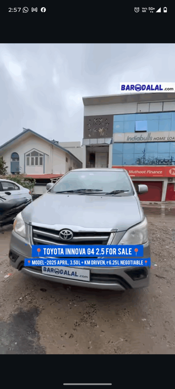Toyota Innova G4 2.5 For Sale In Vadodara