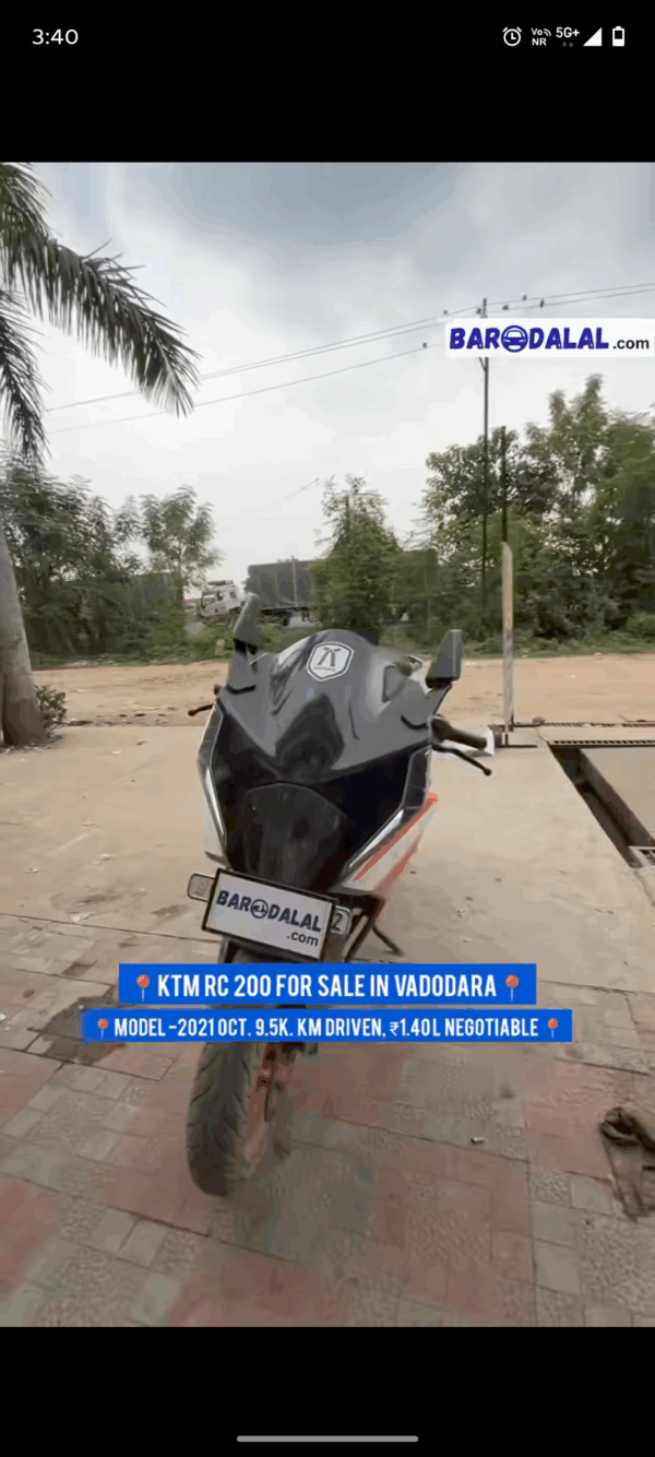 KTM RC 200 For Sale In Vadodara