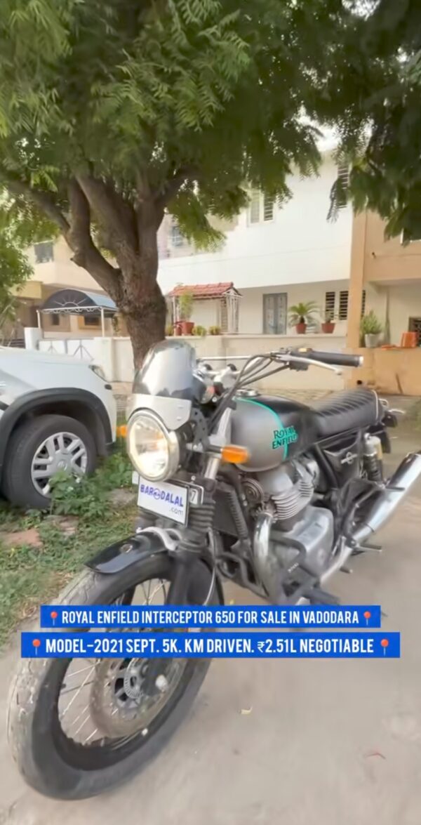 Royal enfield interceptor 650 for sale in vadodara