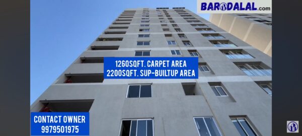 Semi furnished 3bhk flat for sale in vadodara bhayli siddhivinayak highland