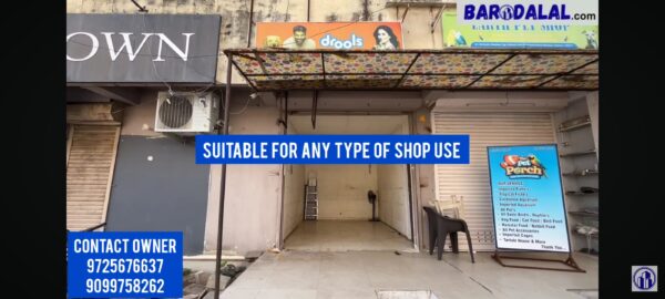 Shop for rent in vadodara manjalpur naka sai,arcade