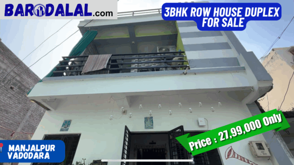 3bhk Row house Duplex,Vadodara, Manjalpur, Near bahubali Circle,