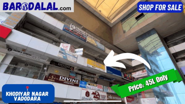 Shop For Sale In Vadodara,New Vip Road, khodiyar Nagar