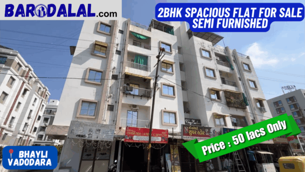 Semi Furnished 2Bhk Flat For Sale In Vadodara Bhayli, Barodalal