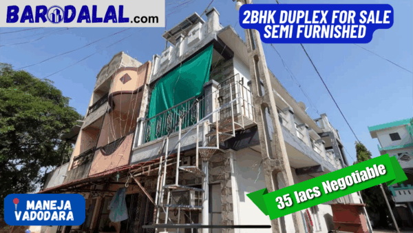 Semi Furnished 2bhk Duplex Maneja, vadodara