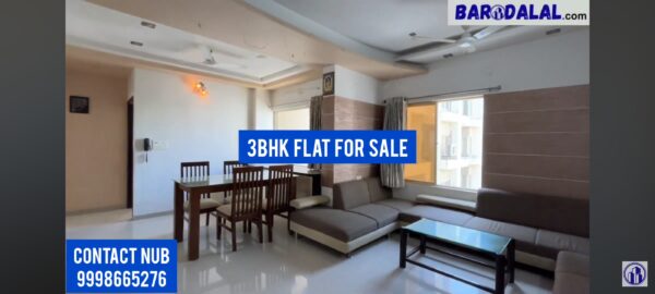 Full furnished 3bhk flat for sale in vadodara near jain derasar