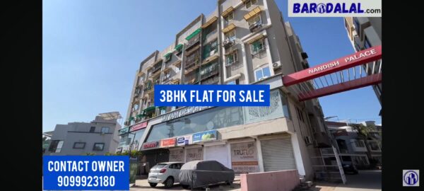 3bhk flat for sale in vadodara new alkapuri gotri nandish palace