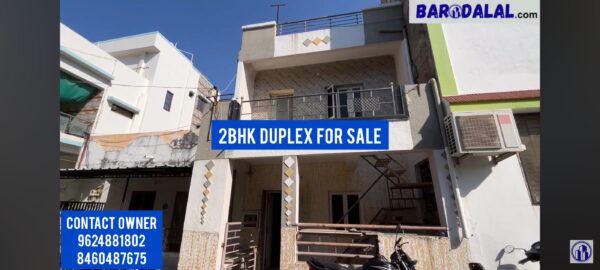Semi furnished 2bhk duplex for sale in vadodara atladra deep darshan society