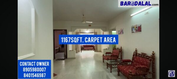 Full furnished 3bhk flat for sale in vadodara karelibaug renaissance complex