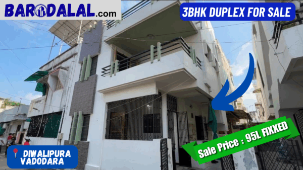 3bhk duplex for sale in vadodara Diwalipura Jaynidhi Township