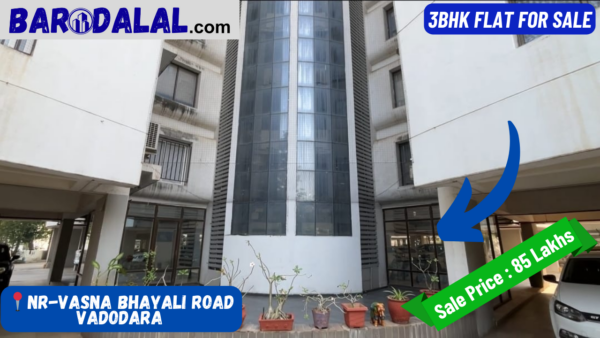 Full furnished 3bhk Falt for sale in vadodara, nearby vasna bhayli road