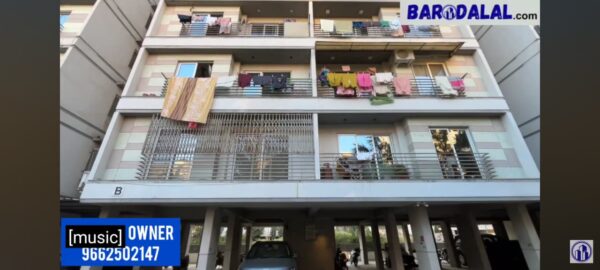 full furnished 3bhk flat for sale in vadodara vasna bhayli road keshav residency