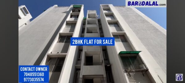 Semi furnished 2bhk flat for sale in vadodara, chaani sokhda road, shree nand nagar