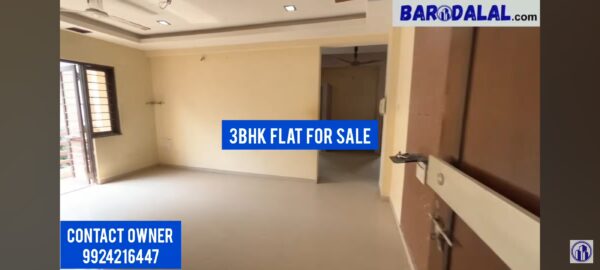 3bhk flat for sale in vadodara, gotri laxmipura road, srishti flats