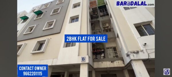 Semi furnished 2bhk flat for sale in vadodara bapod ved residency