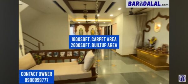 Full furnished 3bhk penthouse for sale in vadodara sevasi four avenue