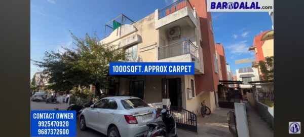 Semi furnished 3bhk duplex for sale in vadodara waghodia dabhoi ring road pratham residency
