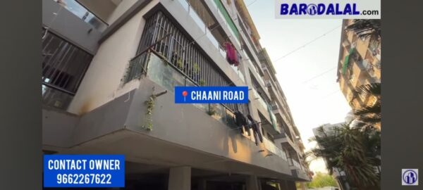 Semi furnished 2bhk flat for sale in vadodara, chaani road, krishna empire