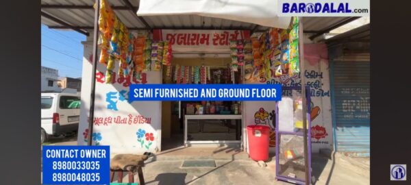 Ground floor and semi furnished shop for sale in vadodara waghodia dabhoi ring road shree vatika