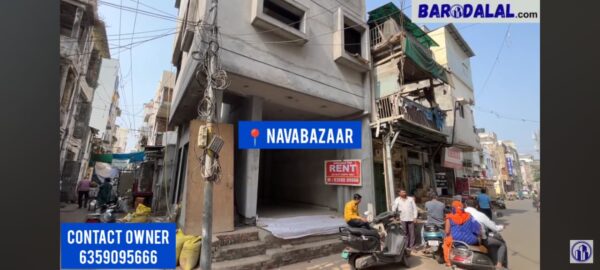 Ground floor shop for rent in vadodara, navabaazar