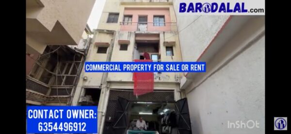 Semi furnished, commercial property for sale or rent in vadodara, bajwada seth seri