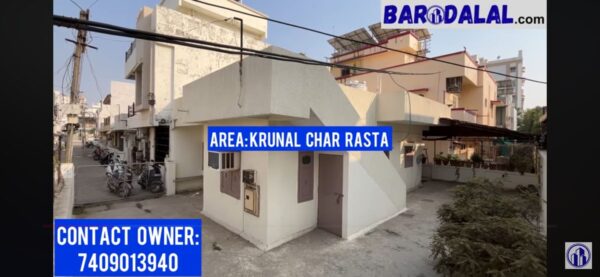 Semi furnished 2bhk tenament for sale in vadodara, near krunal char rasta , suman park Society