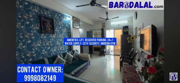 fully furnished 2bhk flat for sale in vadodara, new Manjalpur, under woods villa