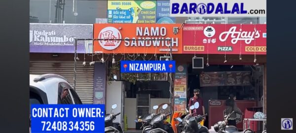 Cafe setup for sale in vadodara, nizampura, fortune global building