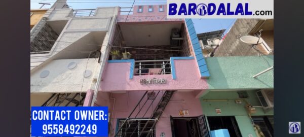 Semi furnished 1b2h2k row house for sale in vadodara, dabhoi ring road , rishi park Society