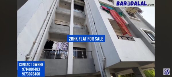 Semi furnished 2bhk flat for sale in vadodara, ajwa road, royal life