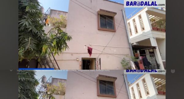 Semi furnished 3bhk tenament for sale in vadodara, waghodia road, ambija kunj