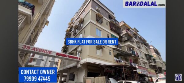 Full furnished 3bhk flat for sale or rent in vadodara, harni, sumeru heights 2