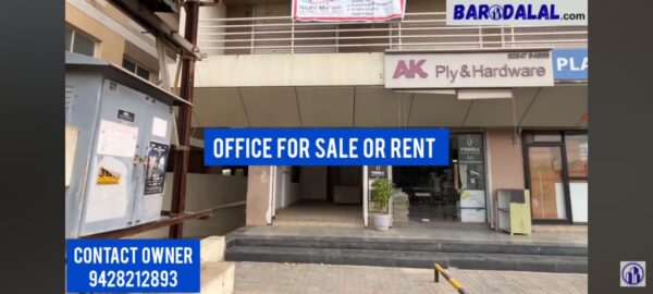 Ground floor shop for sale or rent in vadodara, bhayli tp road, the petal Trillium