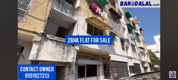 2bhk flat for sale in vadodara, karelibaug, tulsi apartment
