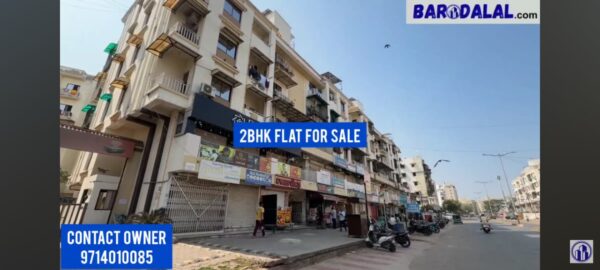 Semi furnished 2bhk flat for sale in vadodara, khodiyar nagar, saket heights