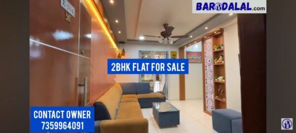 Full furnished 2bhk flat for sale in vadodara, sunpharma road, fortune maharaja