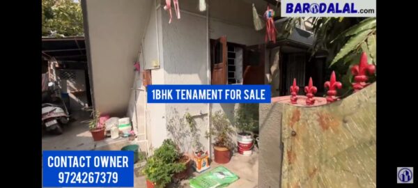 Semi furnished 1bhk apartment for sale in vadodara, atladra, deep darshan 1 society